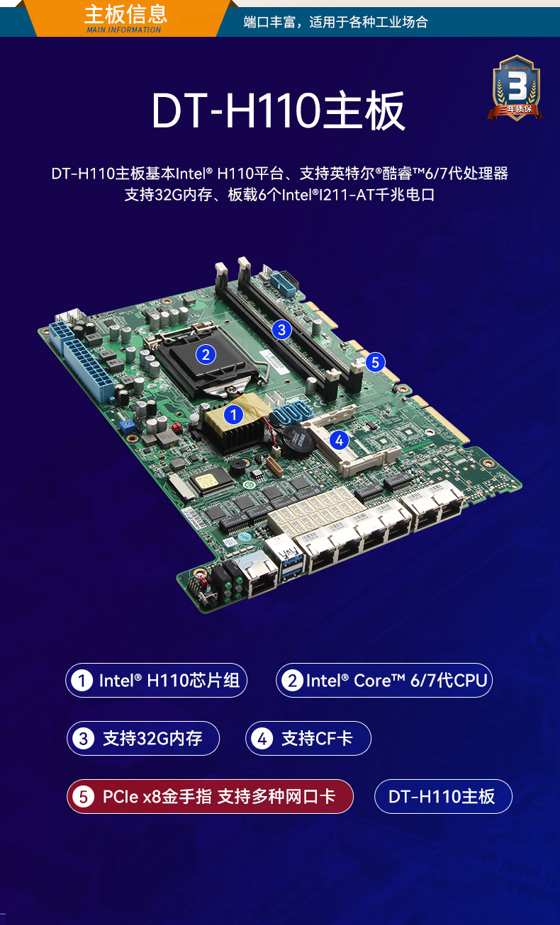 1U多網口工控機主機,網絡安全工業(yè)電腦,DTG-U1713-XH310