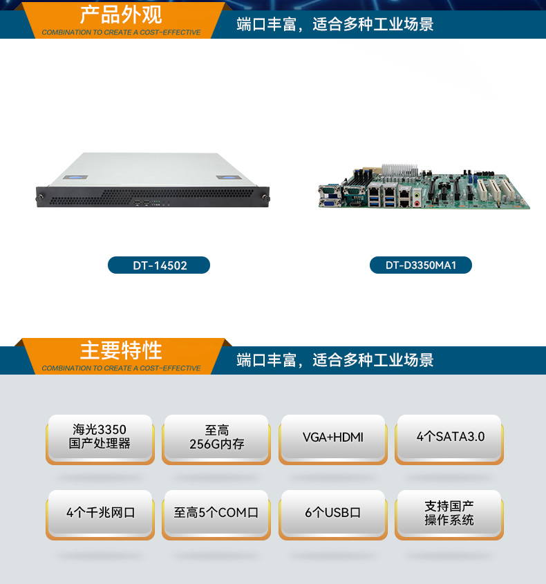 東田國(guó)產(chǎn)1U工控機(jī),海光3350工業(yè)電腦,DT-14502-D3350MA1.jpg